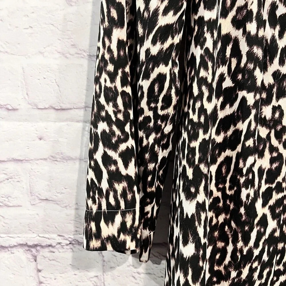 Cacique‎ Size 14/16 Kimono Wrap Robe Short Leopard Animal Print Polyester - Picture 5 of 9